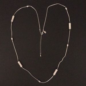 Lia Sophia long silver necklace